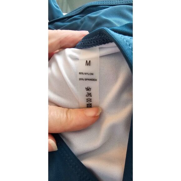 Suuksess Blue Halter High Waist Mesh Bikini Sz M - Picture 5 of 7